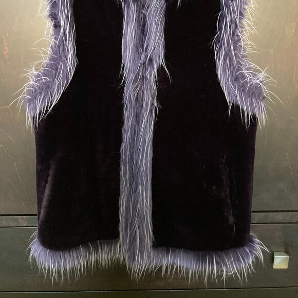 Purple Faux Fur Vest - Picture 2 of 6